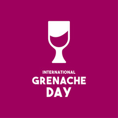 International Grenache Day. Purple background.