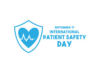 International Patient Safety Day. September 17. Flat design vector. White background.