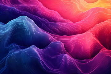 Obraz premium Abstract waves shape glowing in ultraviolet spectrum.