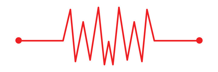 Heart rhythm , Electrocardiogram, ECG - EKG signal, Heart Beat pulse line concept design element isolated on transparent background, Concept of sport. Signs of rhythm in eps 10.