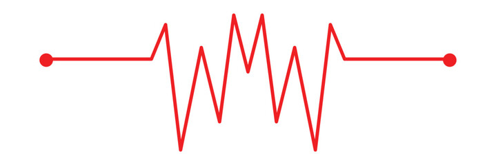 Heart rate monitor line vector isolated on transparent background. Heart rate pulse rhythm line illustration with editable stroke in eps 10.
