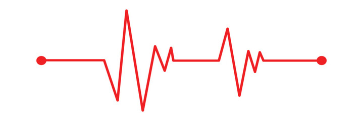 Heart rate monitor line vector isolated on transparent background. Heart rate pulse rhythm line illustration with editable stroke in eps 10.