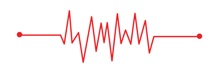 Heart rate monitor line vector isolated on transparent background. Heart rate pulse rhythm line illustration with editable stroke in eps 10.