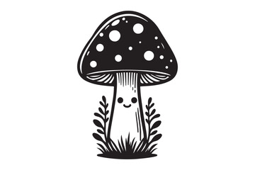 Mushroom Vector Silhouette Design