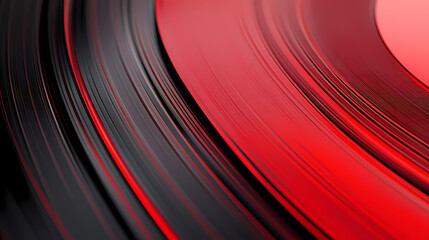 Rotating red and black classic vinyl record