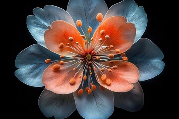 exquisite floral mandala delicate petals vibrant color palette symmetrical arrangement botanical artistry