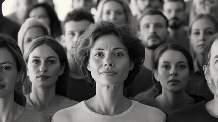 Obraz premium Group portrait in black and white