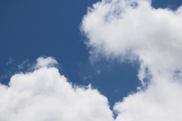 Fototapeta premium Clouds on the blue sky nature with space background wallpaper