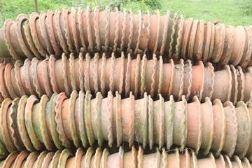 Red Round Burning Clay Pot