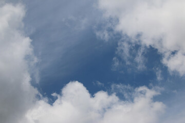 Clouds on the blue sky nature with space background wallpaper