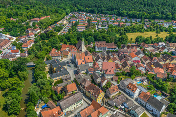 Fototapeta premium Pappenheim, idyllisches Städtchen im Altmühltal südlich von Weißenburg
