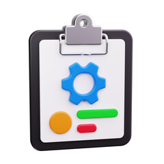 project management 3d Render Icons