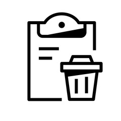 clipboard with trash