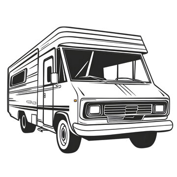 recommend clip art: Vintage Camper Van Illustration.