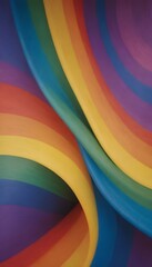 Obraz premium Dynamic Abstract Artwork in Pride Colors Celebrating LGBTQ+ Vibrancy