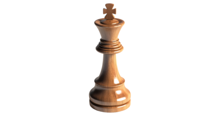 Chess pieces, both black and white, isolated on a white background