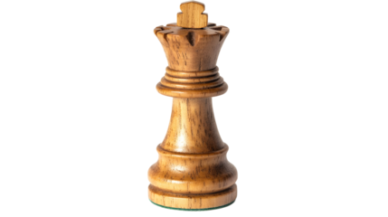 Chess pieces, both black and white, isolated on a white background