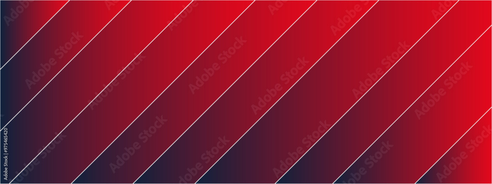 Poster red diagonal stripes with metallic shine - abstract geometric vector illustration featuring bold gra