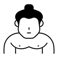 Obraz premium sumo black fill icon