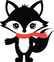 Obraz premium Cute fox mascot character vector design