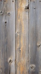 Naklejka premium Weathered Wooden Planks with Knots and Natural Texture