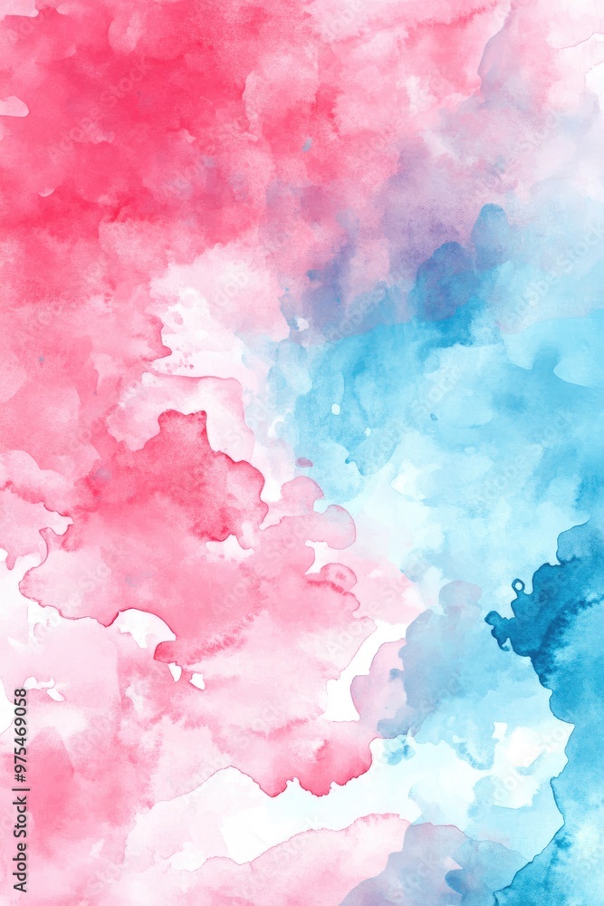 Poster multicolored azure art template cyan pattern with distressed water effects watercolor clouds illustr