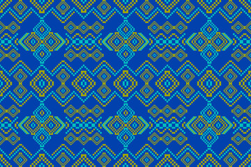 Pixel knitted pattern illustration, beautifully integrated and harmoniously designed