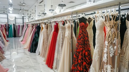 Chic boutique renting elegant formal wear like wedding evening and prom dresses. Concept Formal Wear Rentals, Wedding Attire, Prom Dresses, Elegant Gowns, Boutique Fashion