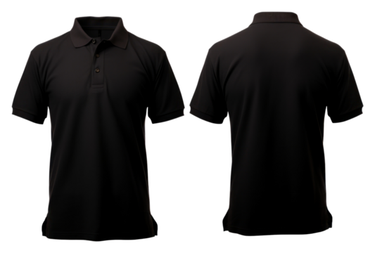 PNG Black polo shirt t-shirt sleeve white background.