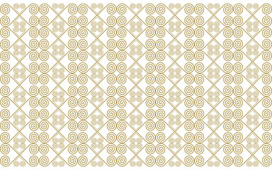 Ethnic fabric pattern, snail pattern, gold tone, used for printing to assemble clothes and other things as needed.
