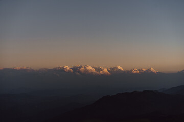 sunset light above the cloud
