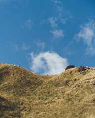 landscape with blue sky
