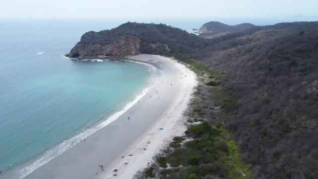Machalilla national park Puerto Lopez Beautiful sandy beach, Manabi, Ecuador