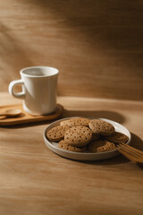 Close up cookies texture with prop.