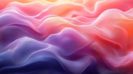 Obraz premium Soft Pastel Colored Gradient with Flowing Curves for Backgrounds or Visual Design Projects