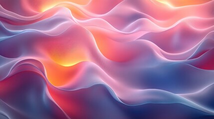 Obraz premium Abstract Pastel Colored Gradient With Flowing Curves for Creative Design and Artistic Projects