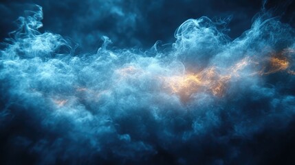 Abstract Smoke or Mist on a Dark Background Creating a Mysterious and Atmospheric Feel for Various Creative Projects