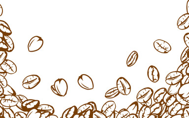  Coffee Beans Border Frame, Perfect for Café, Coffee Shops, Menus, or Coffee-Themed Designs, Ideal for Branding, Packaging, and Promotional Materials Featuring Organic Coffee Elements