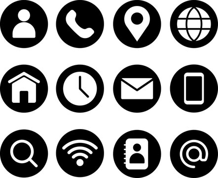 contact icon set
