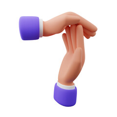 Time out hand gesture 3d illustration