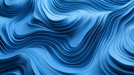 Naklejka premium A cool, blue background with wavy lines. It has a retro, psychedelic vibe, like something from the year 2000. The lines swirl and twist, creating a distorted, textured effect.