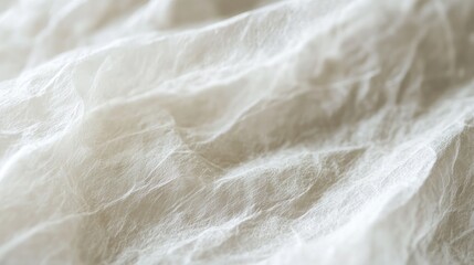 Obraz premium A close-up of delicate rice paper with faint fibers and slight translucency, ideal for artisanal paper crafts.