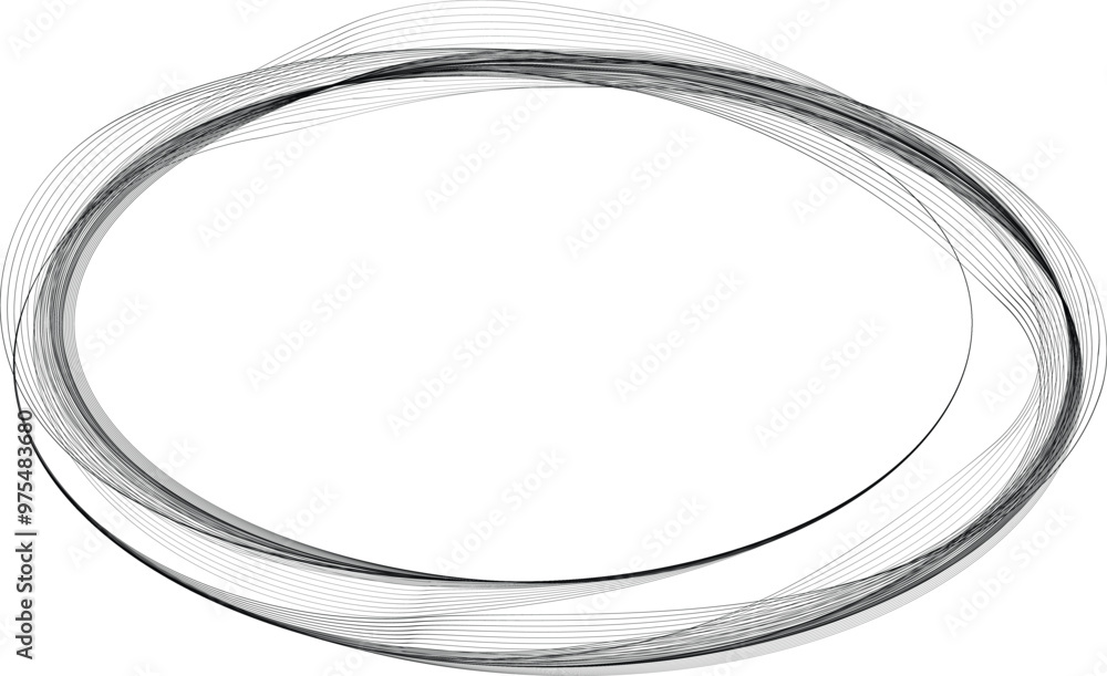 Aufkleber abstract oval lines .elliptical frame with many circles . vector highlight ellipse line design .roun