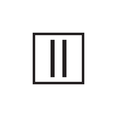 Pause icon, vector illustration. Flat design style. vector pause icon illustration isolated on white background, pause icon Eps10. pause icons graphic design vector symbols.