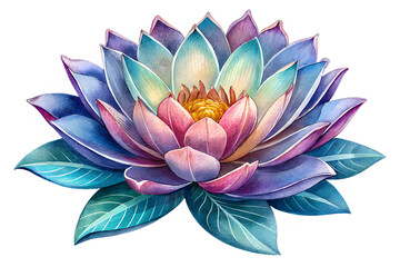 lotus flower illustration isolated on transparent background