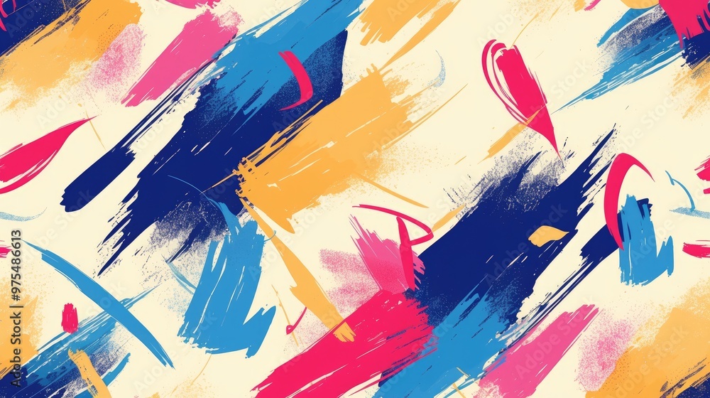 Poster hand drawn hipster brush pattern vector illustration suitable for various applications like wrapping