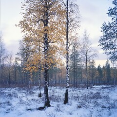 Winter wonderland: Snow-kissed trees line a winding road through a serene, frozen forest