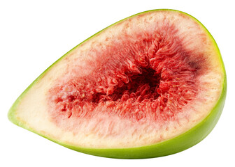 green Fig isolated on white background, full depth of field