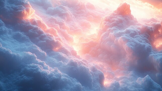 Soft Cloud Texture with Gentle Lighting: Ideal for Calm and Relaxing Background Uses