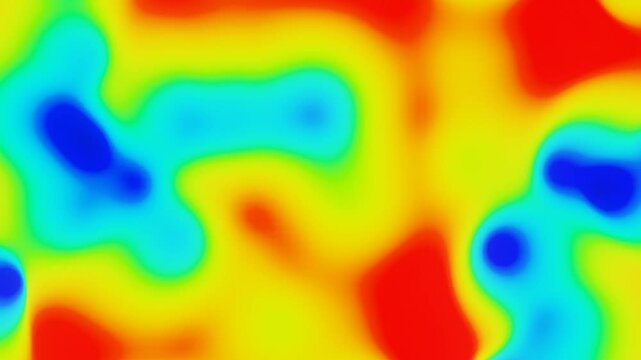 Heat map background. Liquid infrared thermographic animation. Abstract thermal gradient.